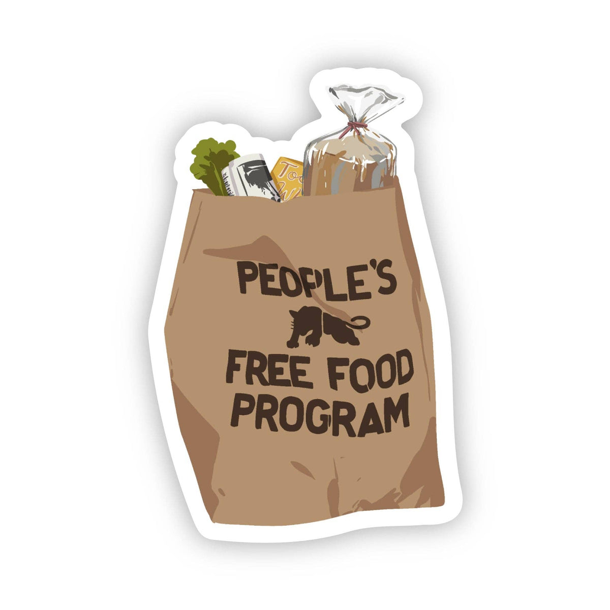 People's Free Food Bag | Black Panther Stickers | Activism