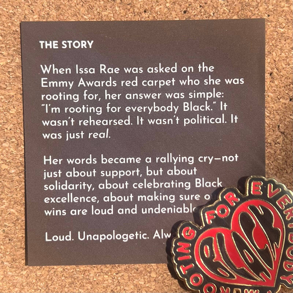 Rooting for Everybody Black Pin