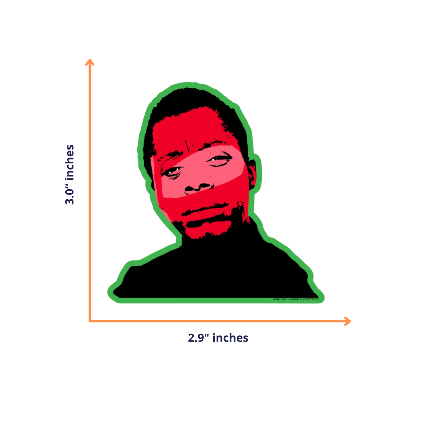 James Baldwin Sticker | Black Artist | Literary Icon