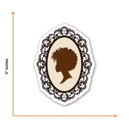 Afro Cameo Sticker
