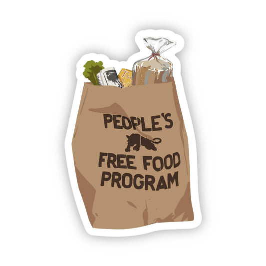People's Free Food Bag | Black Panther Stickers |  Activism