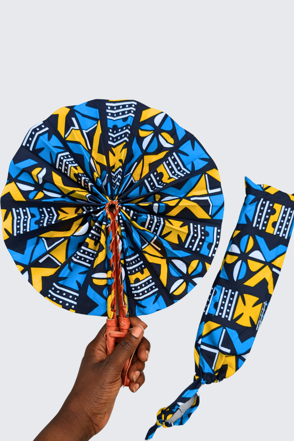 African Folding Fans Assorted Set of 20 Kente print Fans