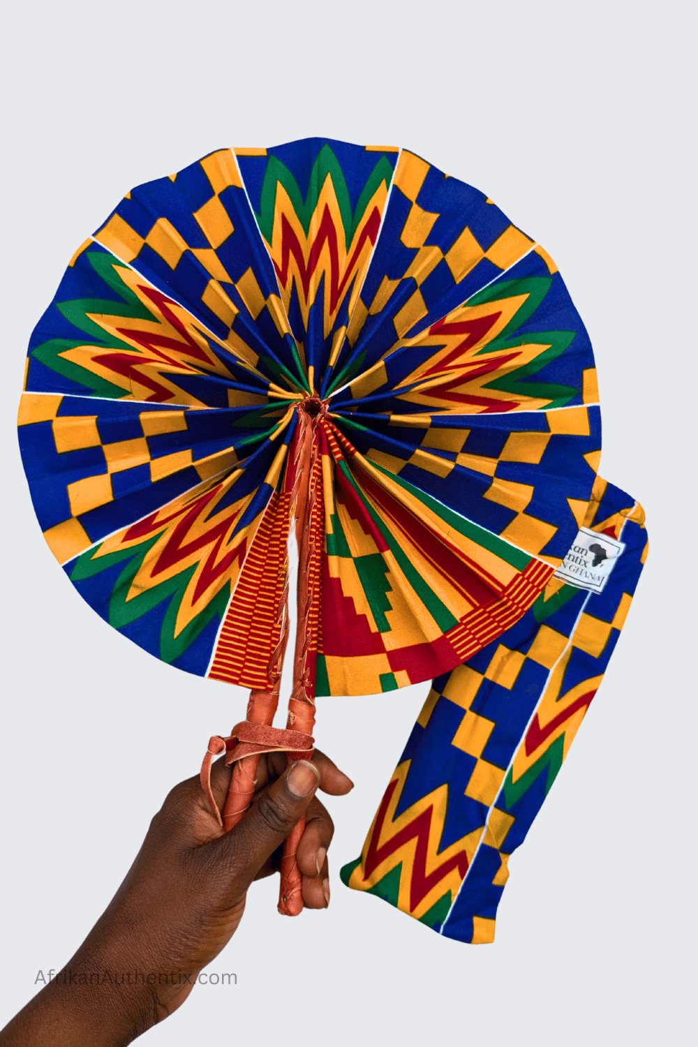 African Folding Fans Assorted Set of 20 Kente print Fans