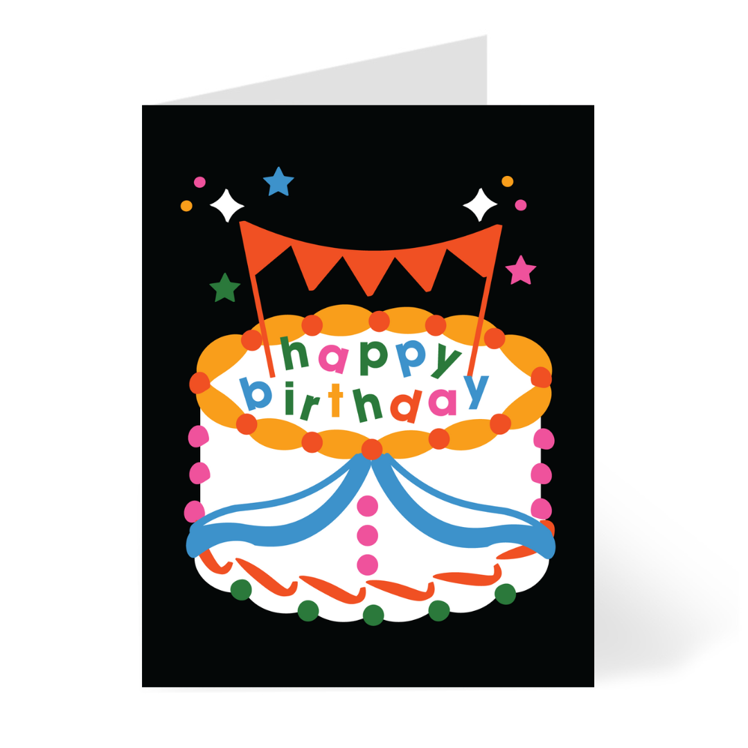 Bold Birthday Cake Card
