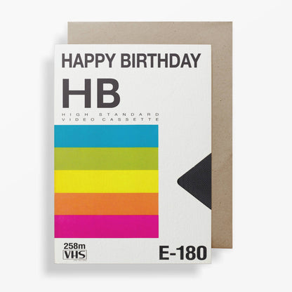 VHS Retro Polaroid Inspired Happy Birthday Card