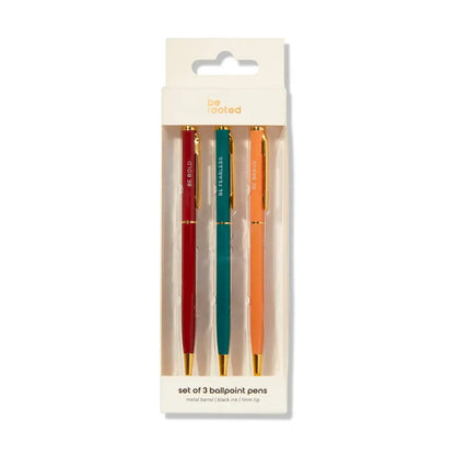 3 pc affirmation pens - be bold. be brave. be fearless.