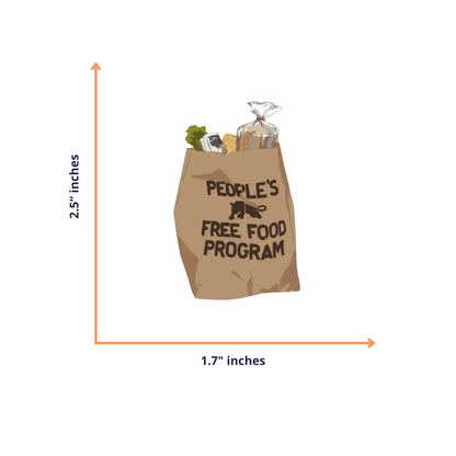 People's Free Food Bag | Black Panther Stickers |  Activism