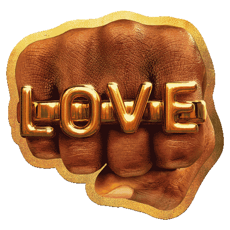 LOVE Fist by Toiletpaper - Die-Cut Sticker