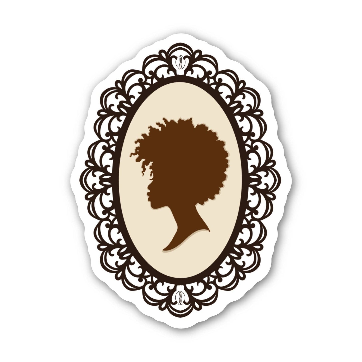 Afro Cameo Sticker