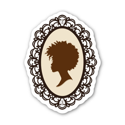 Afro Cameo Sticker
