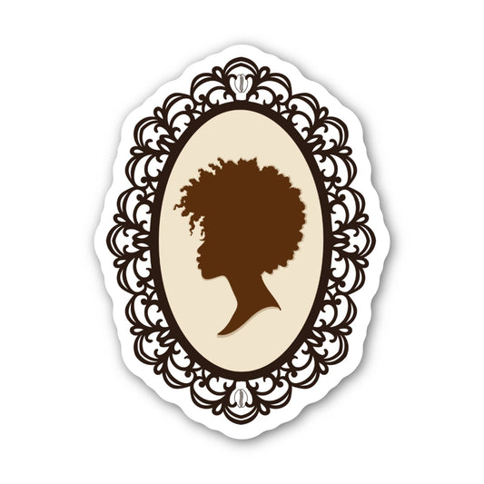 Afro Cameo Sticker