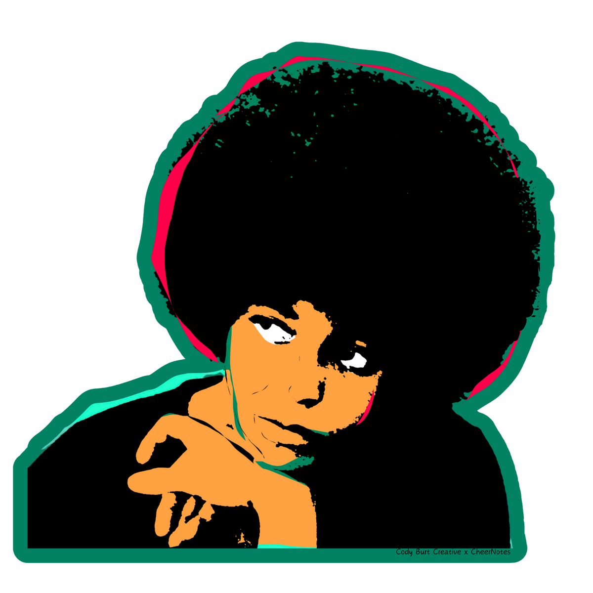 Angela Davis Activist Stickers | Empowerment | Social Justice