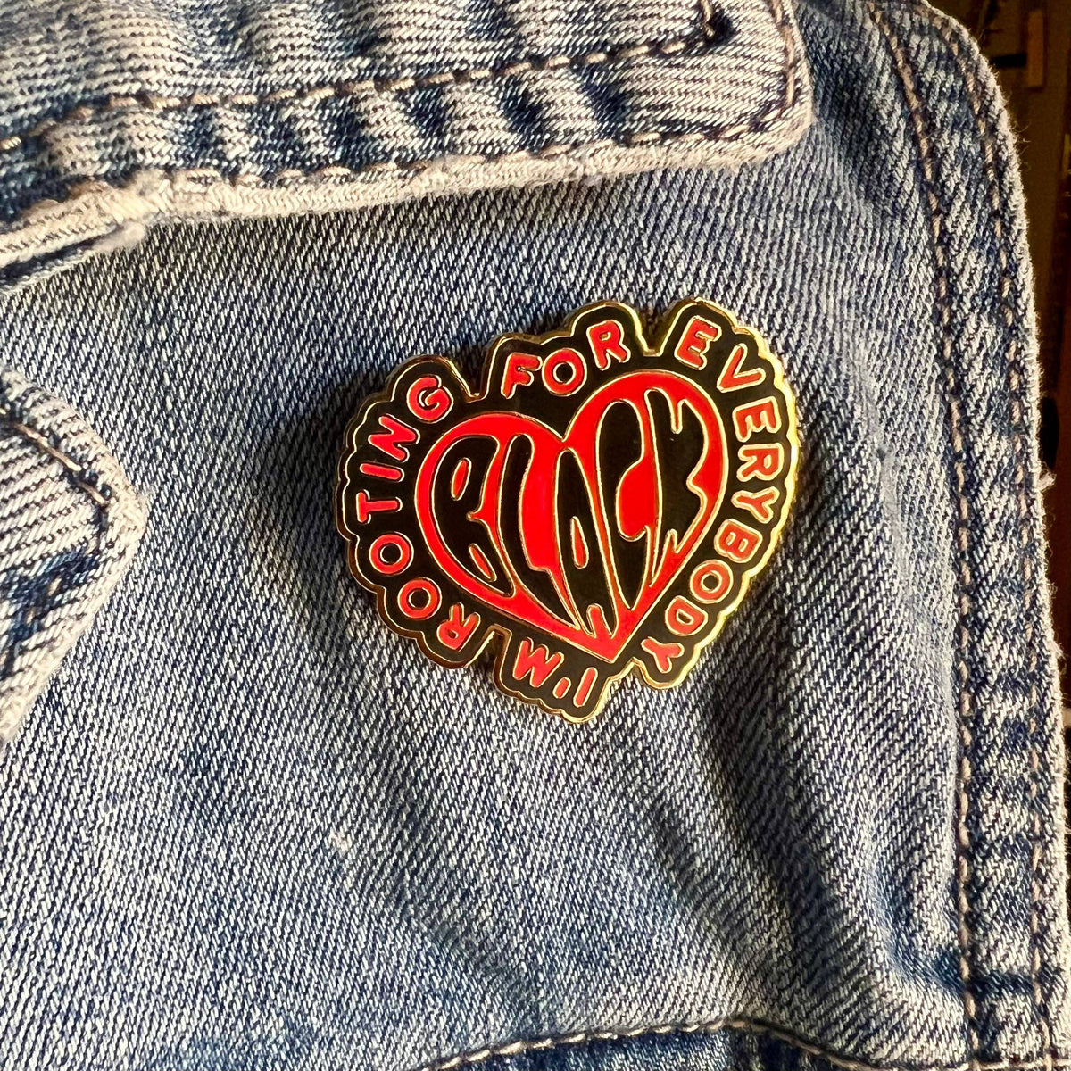 Rooting for Everybody Black Pin