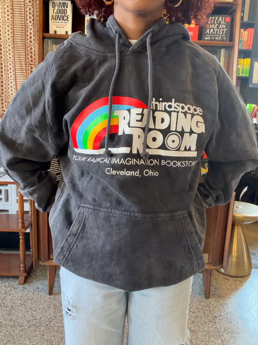 ThirdSpace Rainbow Hoodie - Washed Black