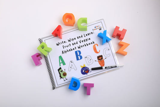 Write, Wipe, and Learn: Fruit and Veggie Alphabet Workbook