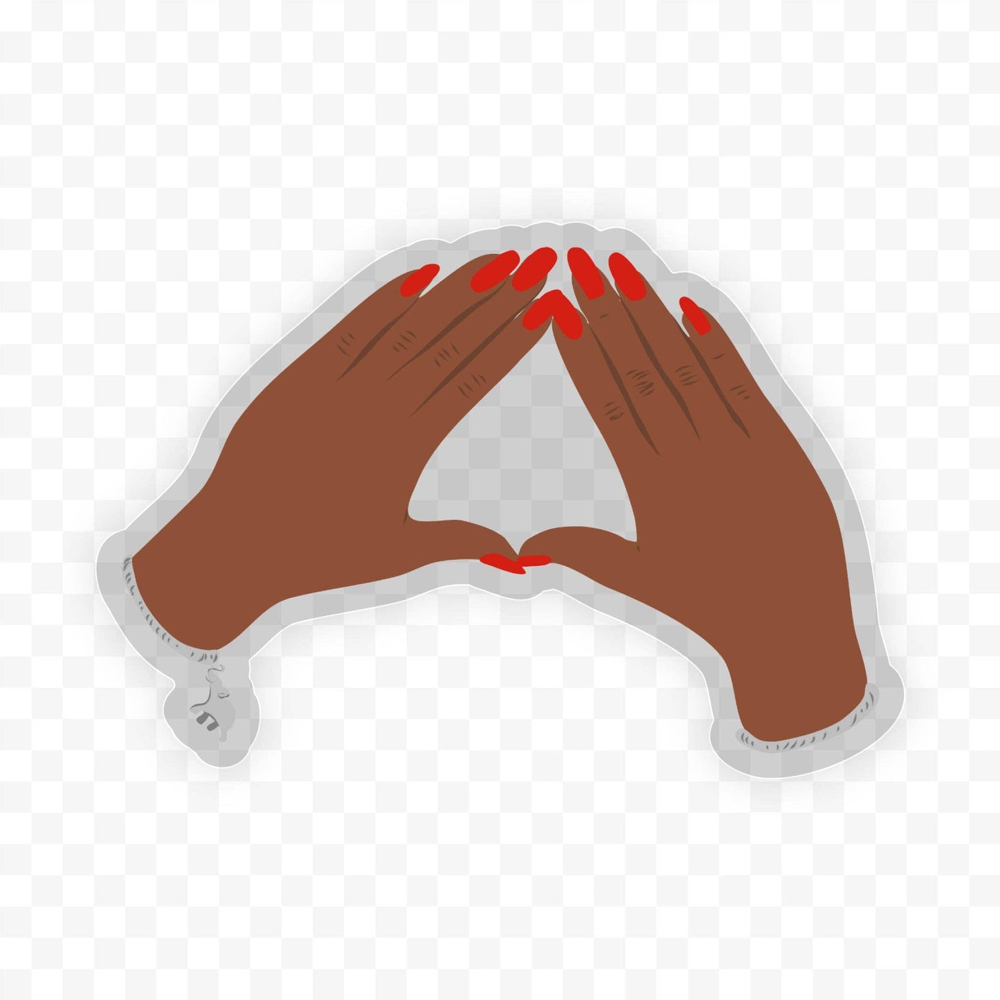 Crimson Elephant Clear Stickers | Delta Sigma Theta
