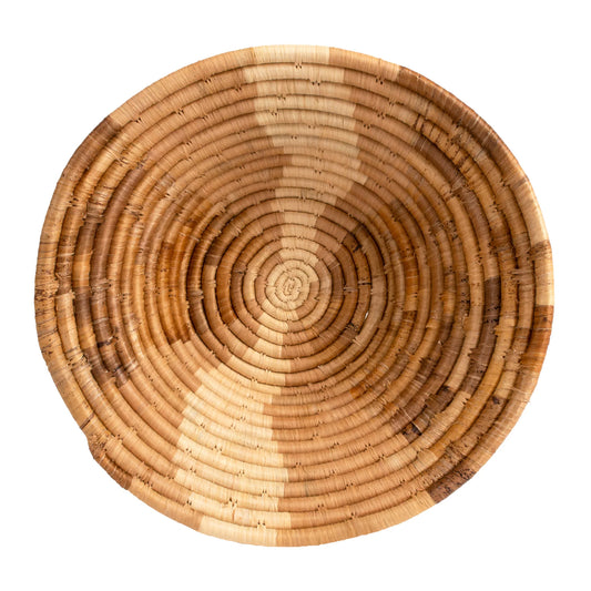 Earthen Craft Woven Bowl - 12" Bark