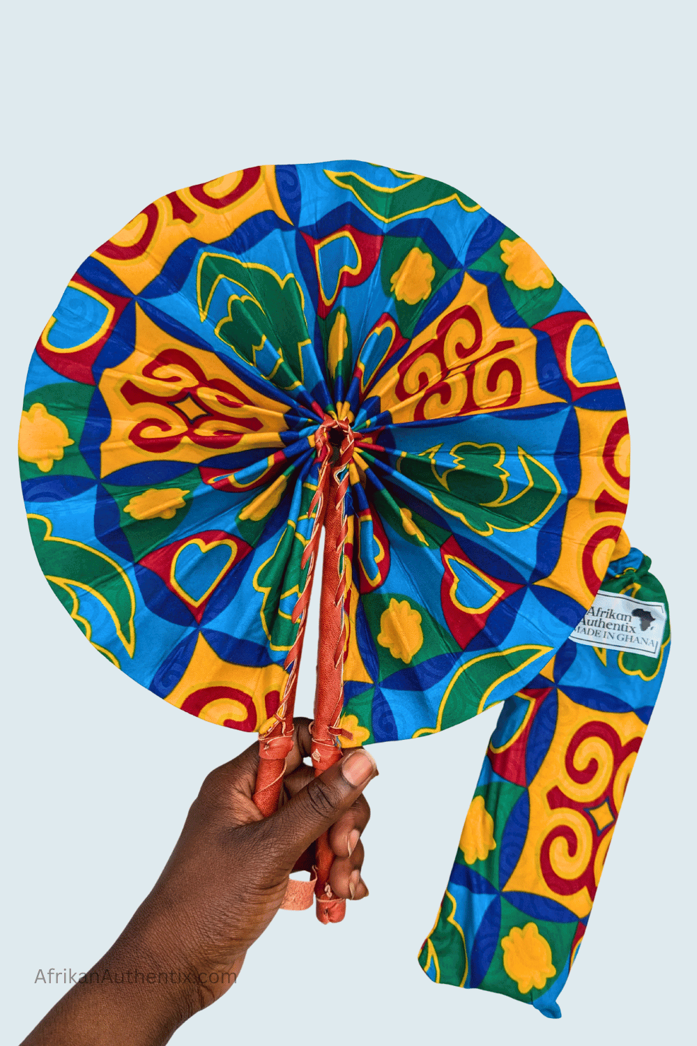 African Folding Fans Assorted Set of 20 Kente print Fans