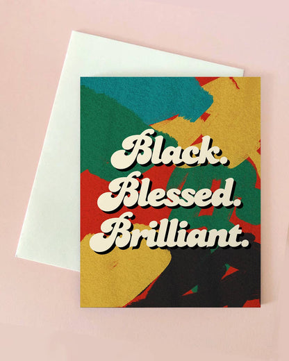 Black Brilliant Congrats Card