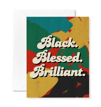 Black Brilliant Congrats Card