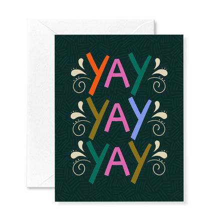 Fancy Yay Greeting Card