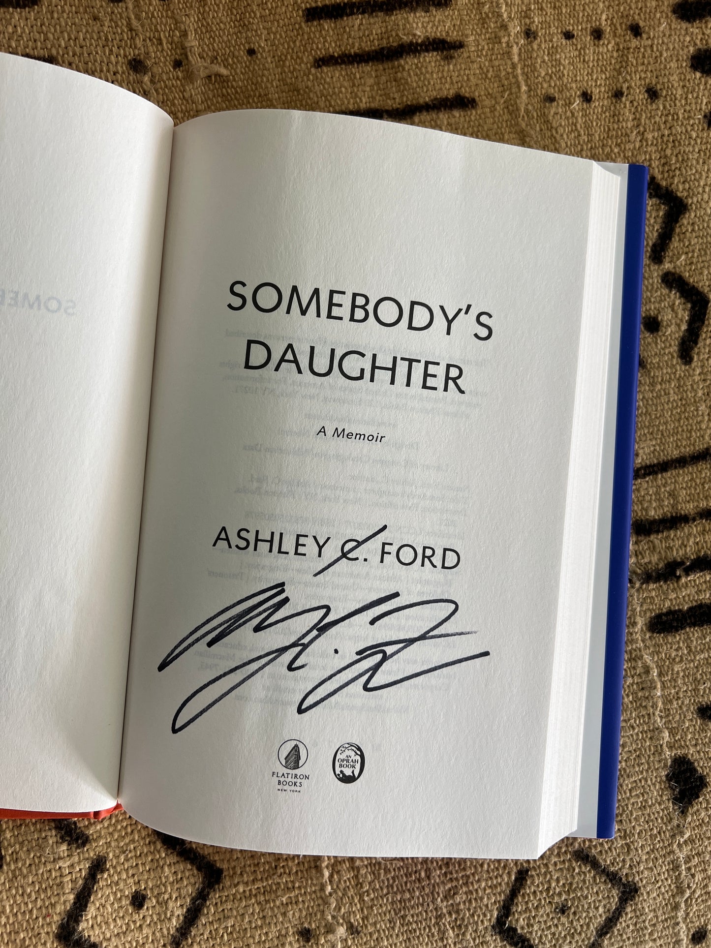 Somebody’s Daughter - New and Autographed By The Author