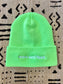 More Soul Food Beanie (Fluorescent Lime Green)
